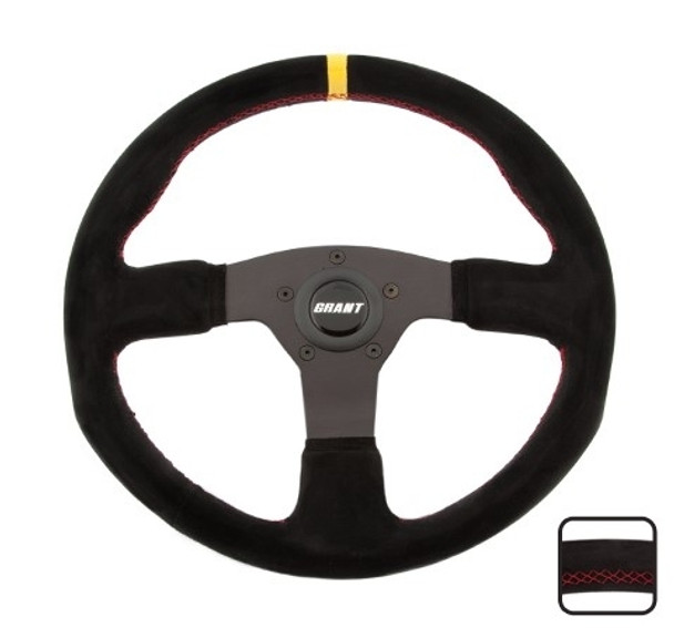 Suede Series Steering Wh eel 13.75 Dia. 1in Dish