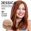 Jessica Premium Human Hair Lace Front Mono Top Weft Back Women Wig