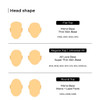 Head shape chart for hairpiece
