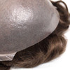 Toupee M101BF Thin Skin Hair Piece for Men with Bleached Knot Front