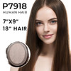 P7918 Double Monofilament Hairpiece | Mono Top with Poly Perimeter