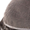 Men's Toupee M115BSC Full Swiss Lace Hairpiece with Bleached Front Knots - Basic Version
