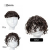 Mens Toupee M116M Swiss Lace Poly Back Mens Hairpiece Permed Wavy