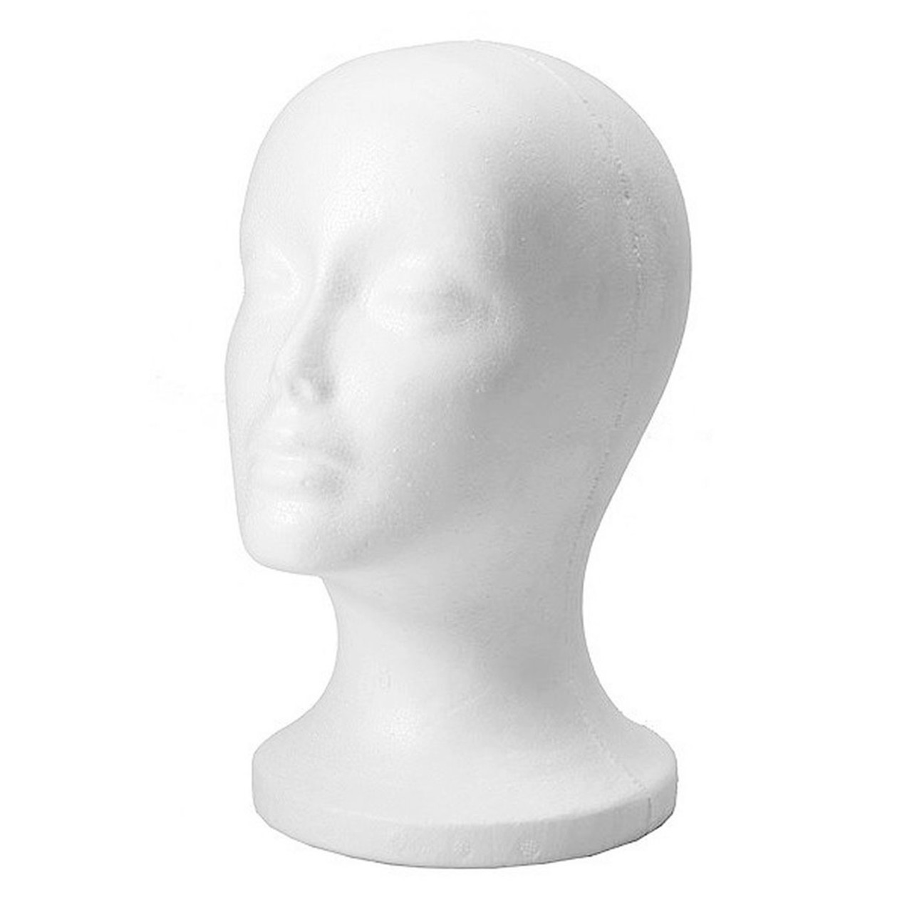 Wig Head Styrofoam Model Manikin Tall Female Wig Display Stand for Travel