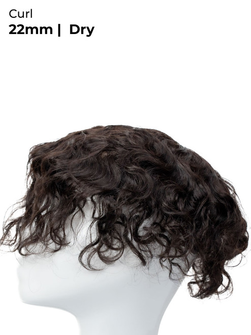 Men's Toupee M101 Permed Wavy Curly Hair System