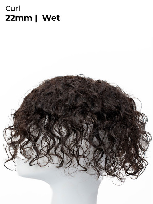 Men's Toupee M101 Permed Wavy Curly Hair System
