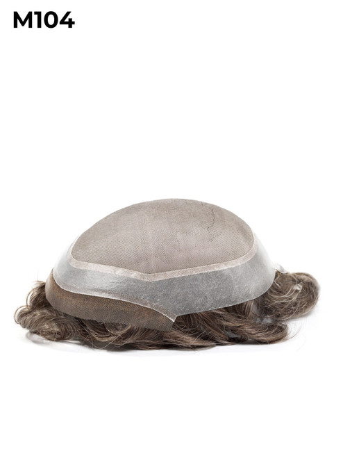 M104 Monofilament silk top with French Lace Front Hair System