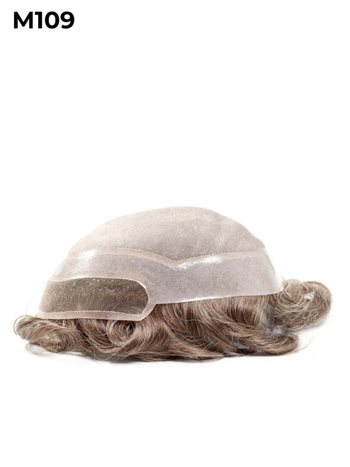 M109 Lace Front with Monofilament Top and Poly around Hair System for Men