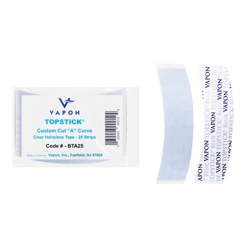 Vapon Topstick - The Original Men's Grooming Tape - 50 Count 1/2 x 3  Double Sided, Self Adhesive, Clear Tape for Toupee and Wig Adhesion - Hypo