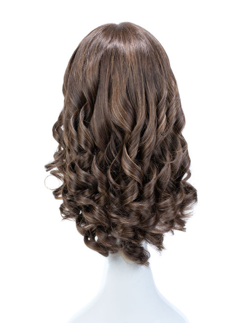 Esther kosher sheitel on a styling head
