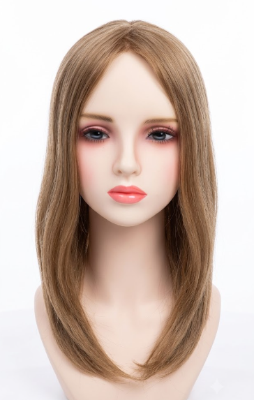 J212-Premium Human Hair Women Topper with Clips