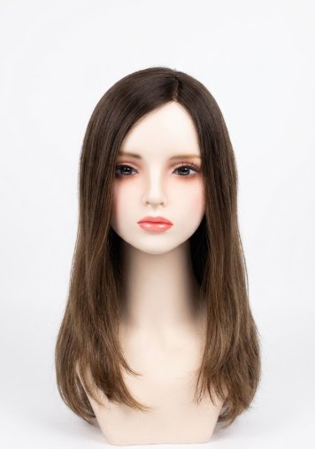J215-Premium Human Hair Fine Welded Mono Top Weft Back Women Wig
