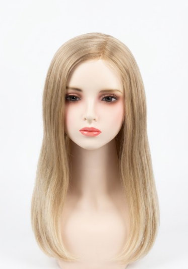J217-Premium Human Hair Mono Top Hand Tied Weft Back Women Wig