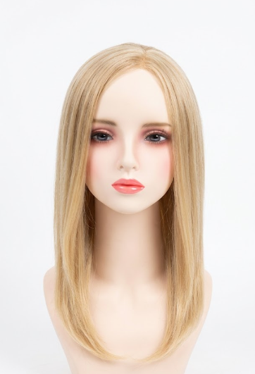 J218-Premium Human Hair Mono Top Hand Tied Weft Back Women Wig
