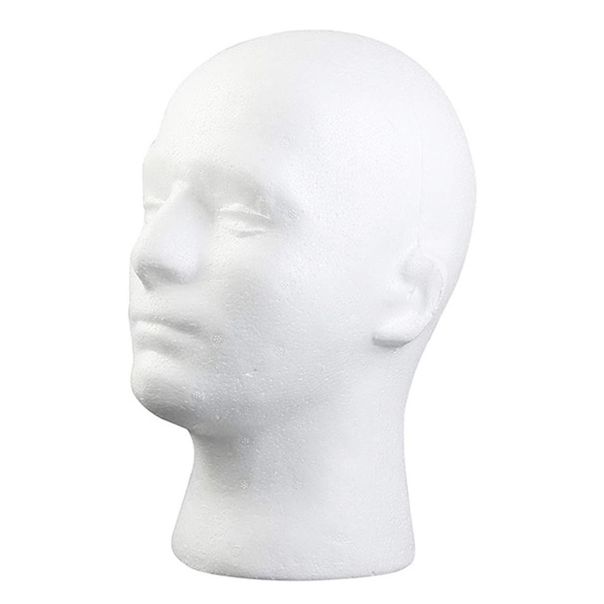 Display Male Foam Mannequin Head Model Hat Wig Display Stand Rack white 