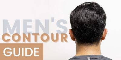 Contour guide for men's hair replacement systems