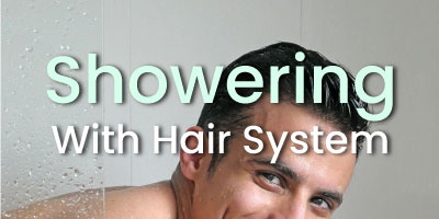 How to shower with a hair system