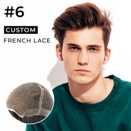 Custom Made Men's Full Head Wig French Lace Wig #6
