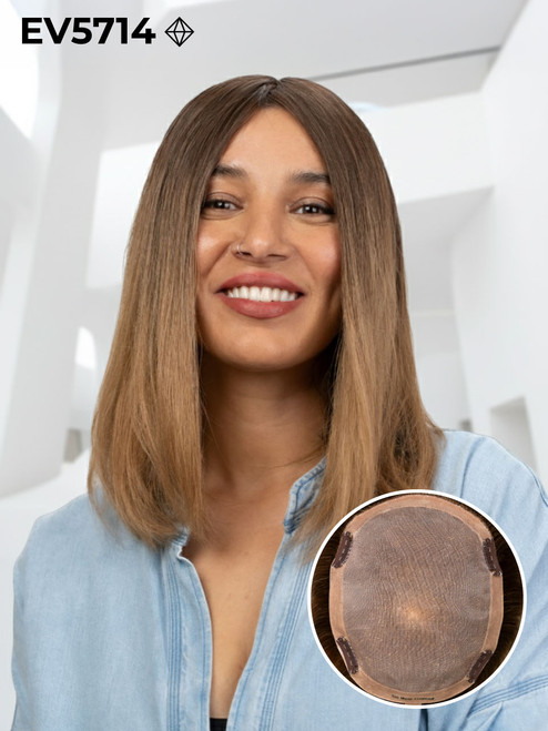 Clip On Hair Topper | Mono Silk Top Premium Remy Human Hair