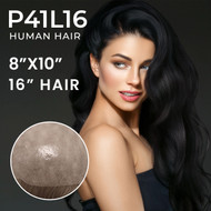 P41L Full Clear Skin Base Lady's Top Hairpiece
