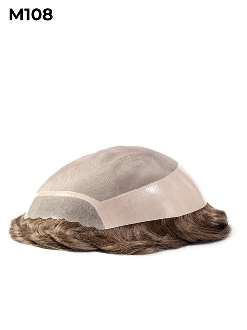 Men's Toupee M108 Scallop Front Monofilament Hair System