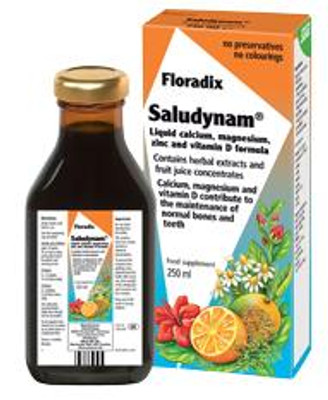 Floradix Saludynam Calcium Magnesium and Zinc Liquid Formula
