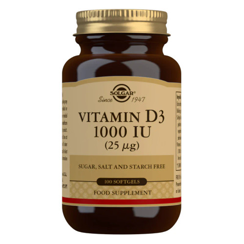 Solgar Vitamin D3 1000iu Softgels