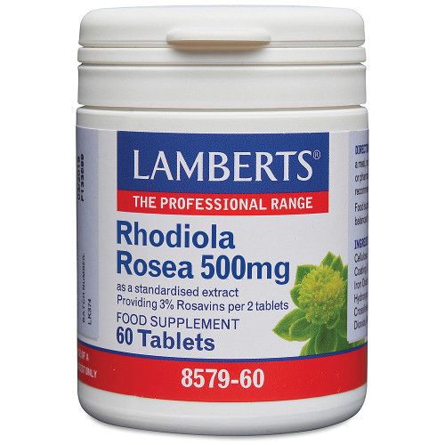 Lamberts Rhodiola Rosea 500mg,  as a standardised extract Providing 3% Rosavins per 2 tablets