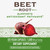 Beetroot (Beta vulgaris) (root), capsule: Hydroxypropyl methylcellulose, bulking agents: Microcrystalline cellulose, silocon dioxide, magnesium stearate.

Does not contain gluten, soya, dairy, yeast or artificial flavours, colours or preservatives.