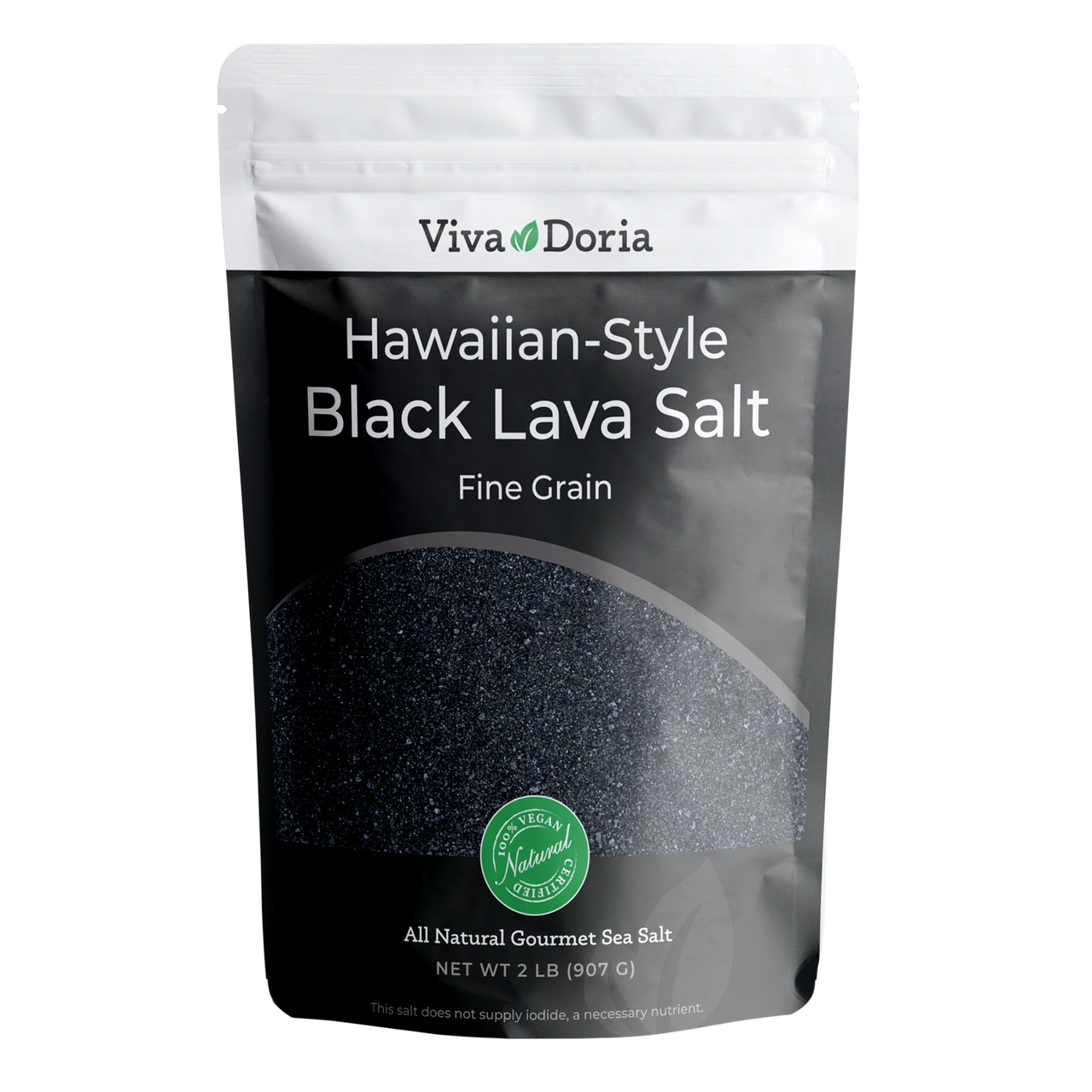 Hawaiian Black Lava Sea Salt (Fine Grain)