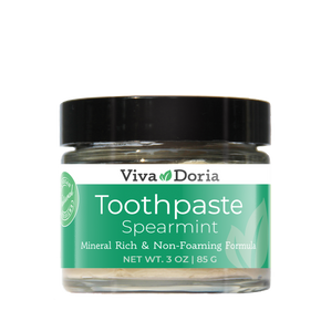 Spearmint Non-Fluoride Natural Toothpaste (3 oz glass jar)