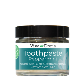 fluoride toothpaste in a jar