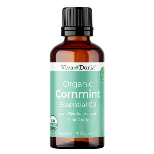 Cornmint Essential Oil, USDA Certified Organic, Food Grade, 30 mL (1 Fluid Ounce)