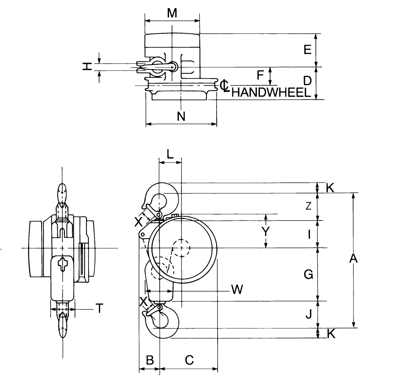 CM Cyclone 5 Ton Hand Chain Hoist - 4629 4629