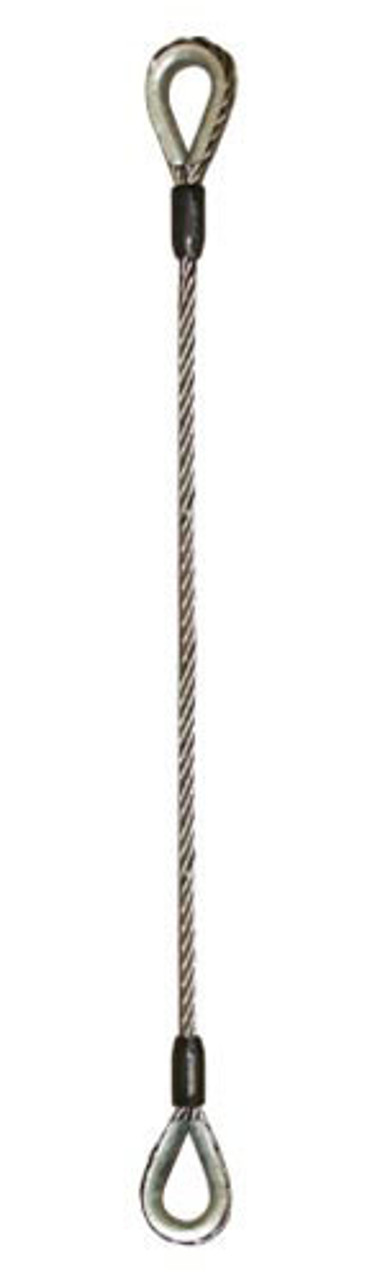 Talon - 5,000 lb. Thimble & Thimble 1/2 Wire Rope Sling WRS08TTI