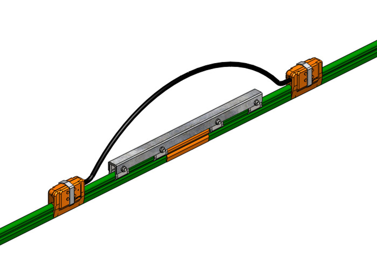 Conductix 8Bar Expansion Section 10 ft., 90A, Galv Steel, Green