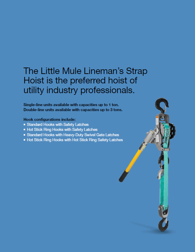 LittleMule Lineman's Strap Hoist Brochure LM_Linemans_Bro
