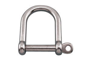 Suncor 5/16" Wide D Shackle 316 stainless with Screw Pin Suncor 5/16" Wide D Shackle 316 stainless with Screw Pin