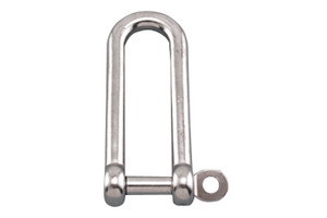 Suncor 5/32" Long D Shackle 316 Stainless Steel with Captive Pin Suncor 5/32" Long D Shackle 316 Stainless Steel with Captive Pin