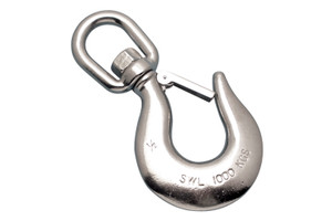 Suncor - 1/4" Swivel Eye Hook 316 Stainless Steel Suncor - 1/4" Swivel Eye Hook 316 Stainless Steel