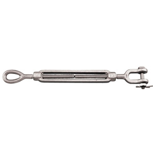 Suncor Stainless - 1" X 6" Forged Jaw & Eye Turnbuckle, 316-NM Stainless Steel Suncor Stainless - 1" X 6" Forged Jaw & Eye Turnbuckle, 316-NM Stainless Steel