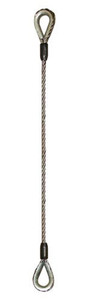 Talon - 2,800 lb. Thimble & Thimble 3/8" Wire Rope Sling Talon - 2,800 lb. Thimble & Thimble 3/8" Wire Rope Sling