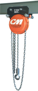 CM Cyclone 1 Ton Integrated Trolley Hand Chain Hoist CM Cyclone 1 Ton Integrated Trolley Hand Chain Hoist