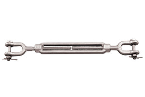Suncor - 3/8" X 6" Forged Jaw & Jaw Turnbuckle, 316-NM Stainless Steel Suncor - 3/8" X 6" Forged Jaw & Jaw Turnbuckle, 316-NM Stainless Steel