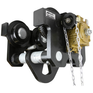 OZ 20 Ton Geared Beam Trolley with 10ft hand chain for moving heavy loads with precision OZ 20 Ton Geared Beam Trolley with 10ft hand chain for moving heavy loads with precision