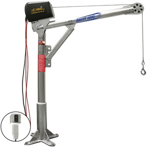 OZ 1000lb. Steel Davit Crane, 12V DC Electric Winch w/Brake-OZ1000DAV-DCW OZ 1000lb. Steel Davit Crane, 12V DC Electric Winch w/Brake-OZ1000DAV-DCW