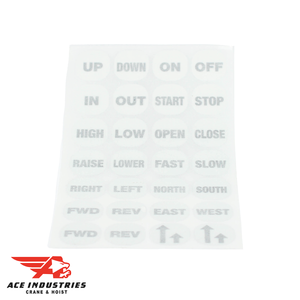 Duct-O-Wire PPS-BC Legend Plate Sheet Duct-O-Wire PPS-BC Legend Plate Sheet