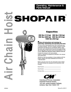 CM Shop Air Manual CM Shop Air Manual