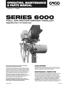 Budgit Air Trolley 6000 Series Manual Budgit Air Trolley 6000 Series Manual