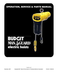 Budgit Electric BEHC Manual Version 2 Budgit Electric BEHC Manual Version 2